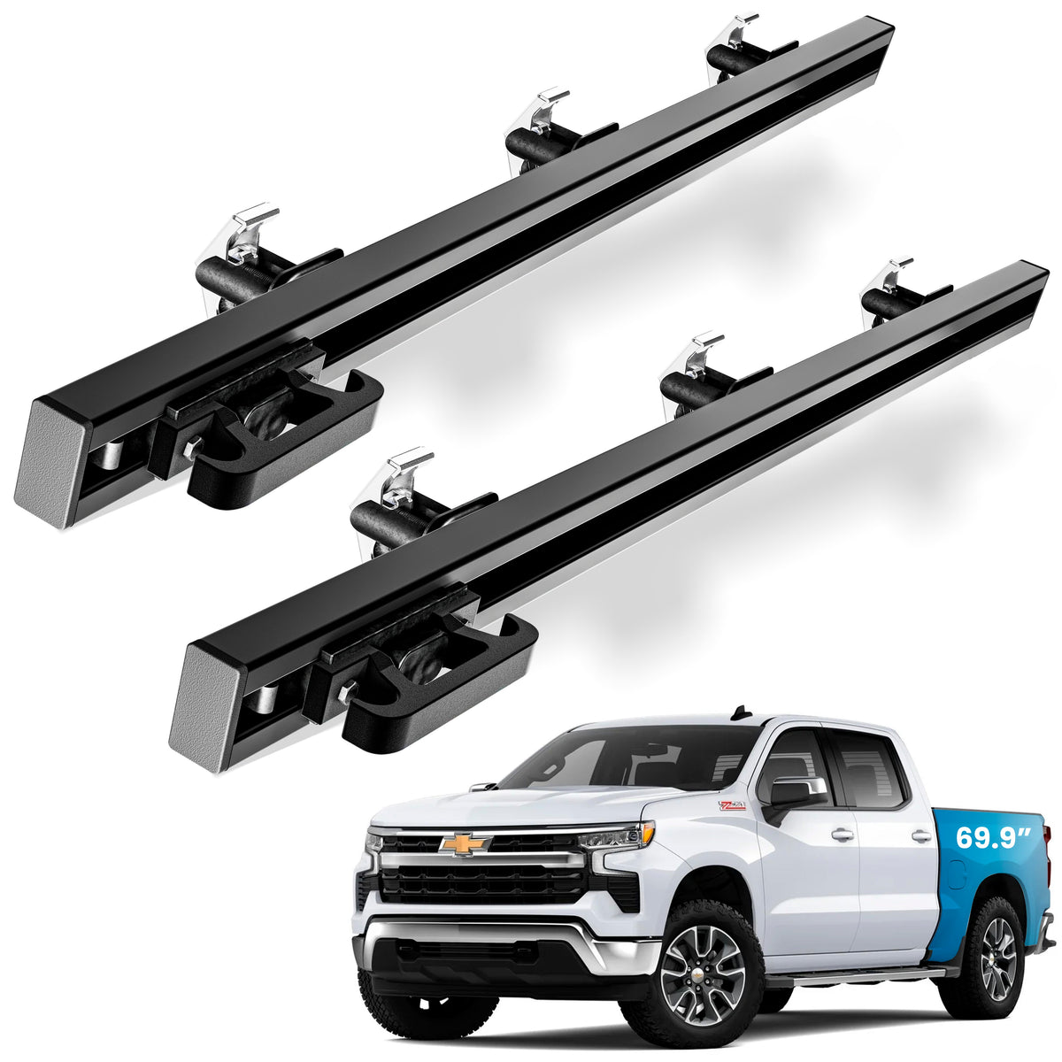 Integral Rails (Compact) - Bedside Rail System - Chevrolet Silverado & GMC Sierra 1500 (2019+)