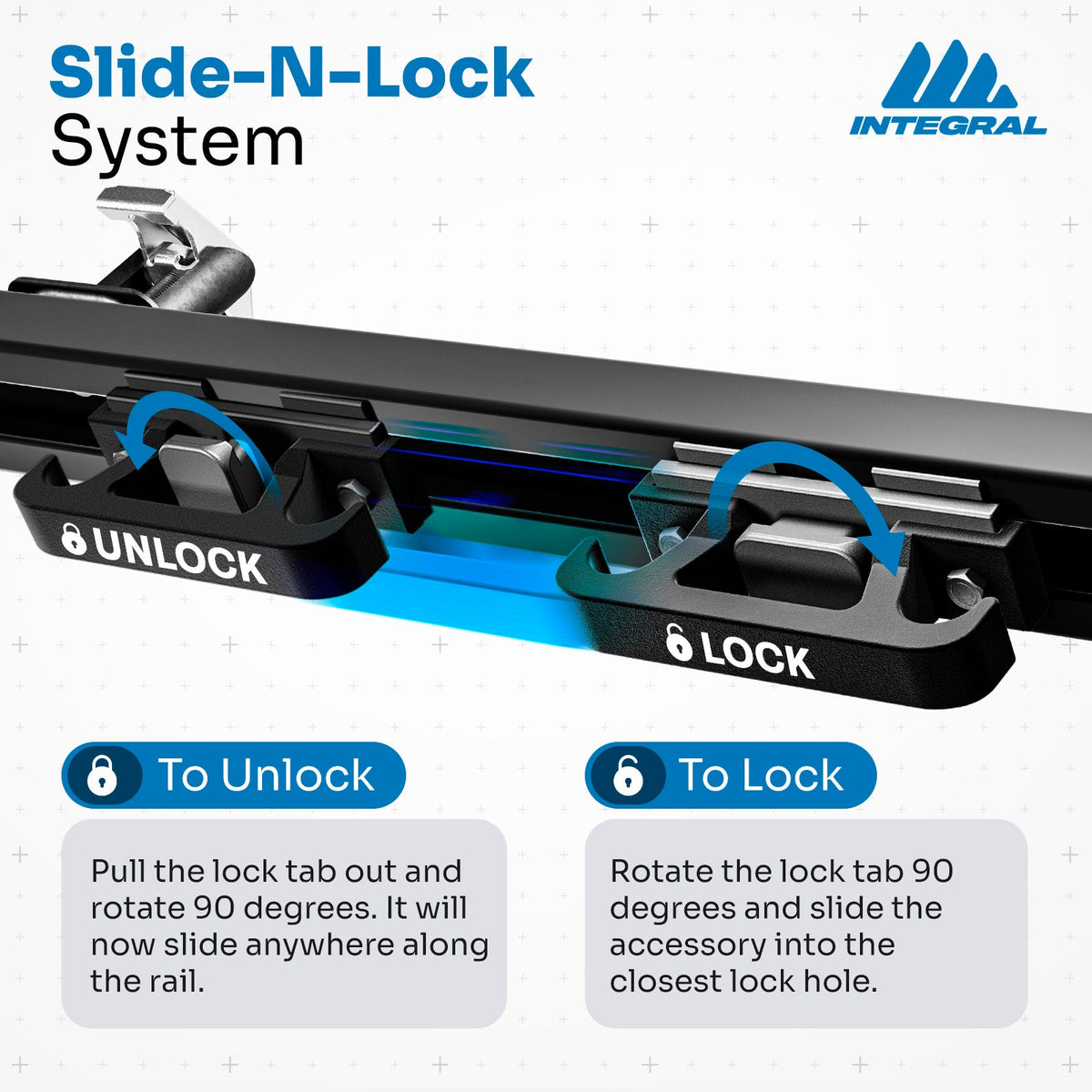 Integral Rails (Compact) - Bedside Rail System - Chevrolet & GMC 2500/3500 (2020+ 6'10" Bed Only)