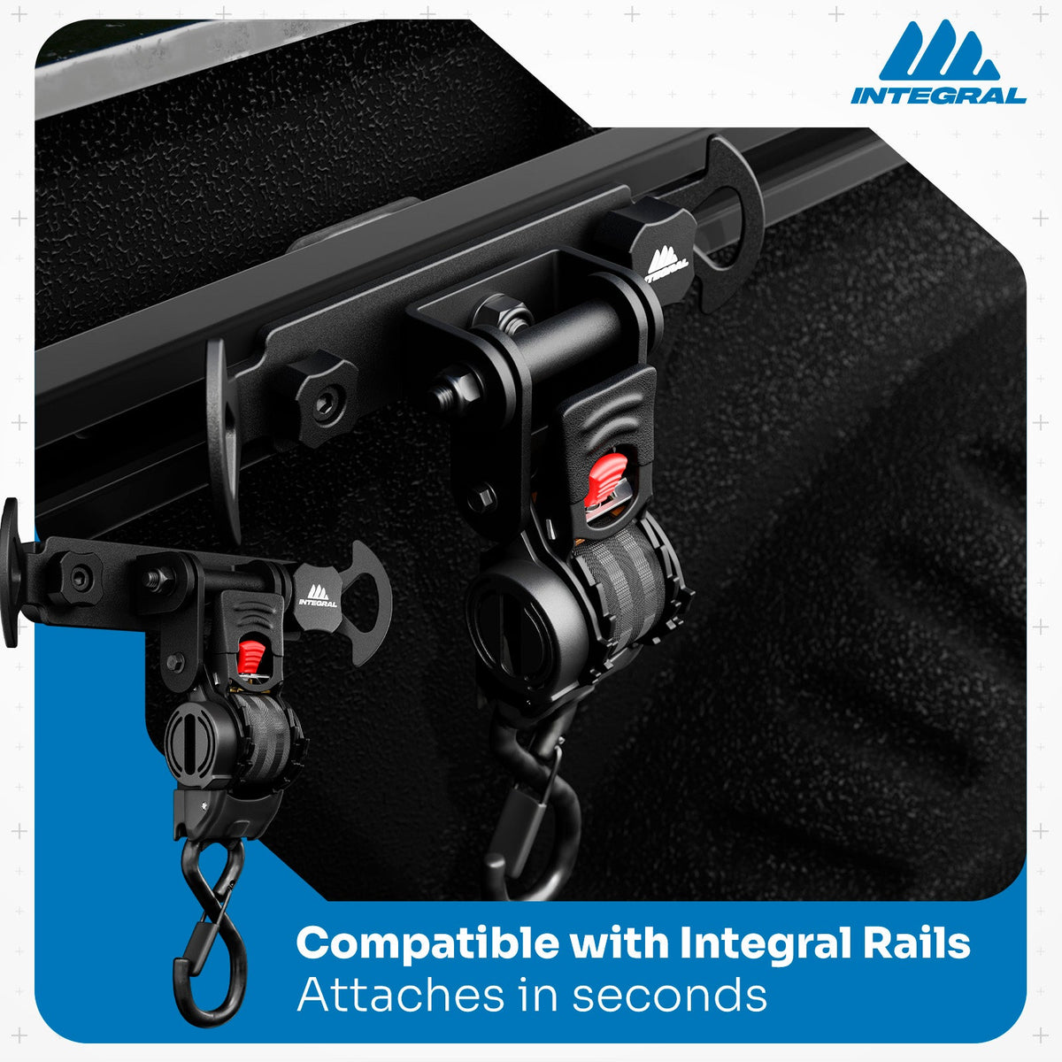 Integral Rails + Tie-down Cleats - Ford F150 & Raptor 2015+ (5.5' Bed Only)