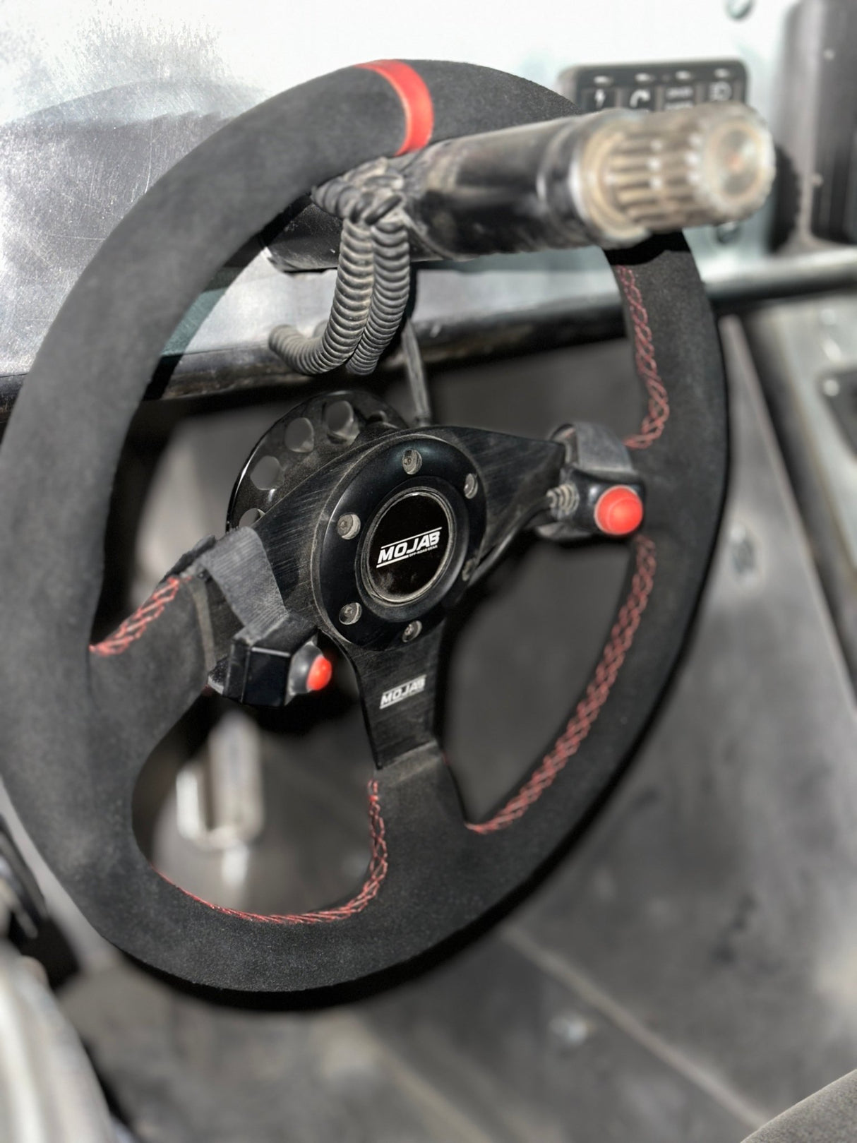 13.5'' MOJAB Flat Steering Wheel Leather or Suede - Xtrusion Overland