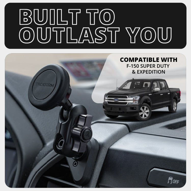 ‘15-‘20 Ford F-150, ‘17-‘22 Super Duty, ‘18-‘21 Expedition LINK™ Vent Mount Bracket With Magnetic Phone Holder | (See Compatibility Info For Year/Trim Details) | Choose Your Arm Length - Xtrusion Overland