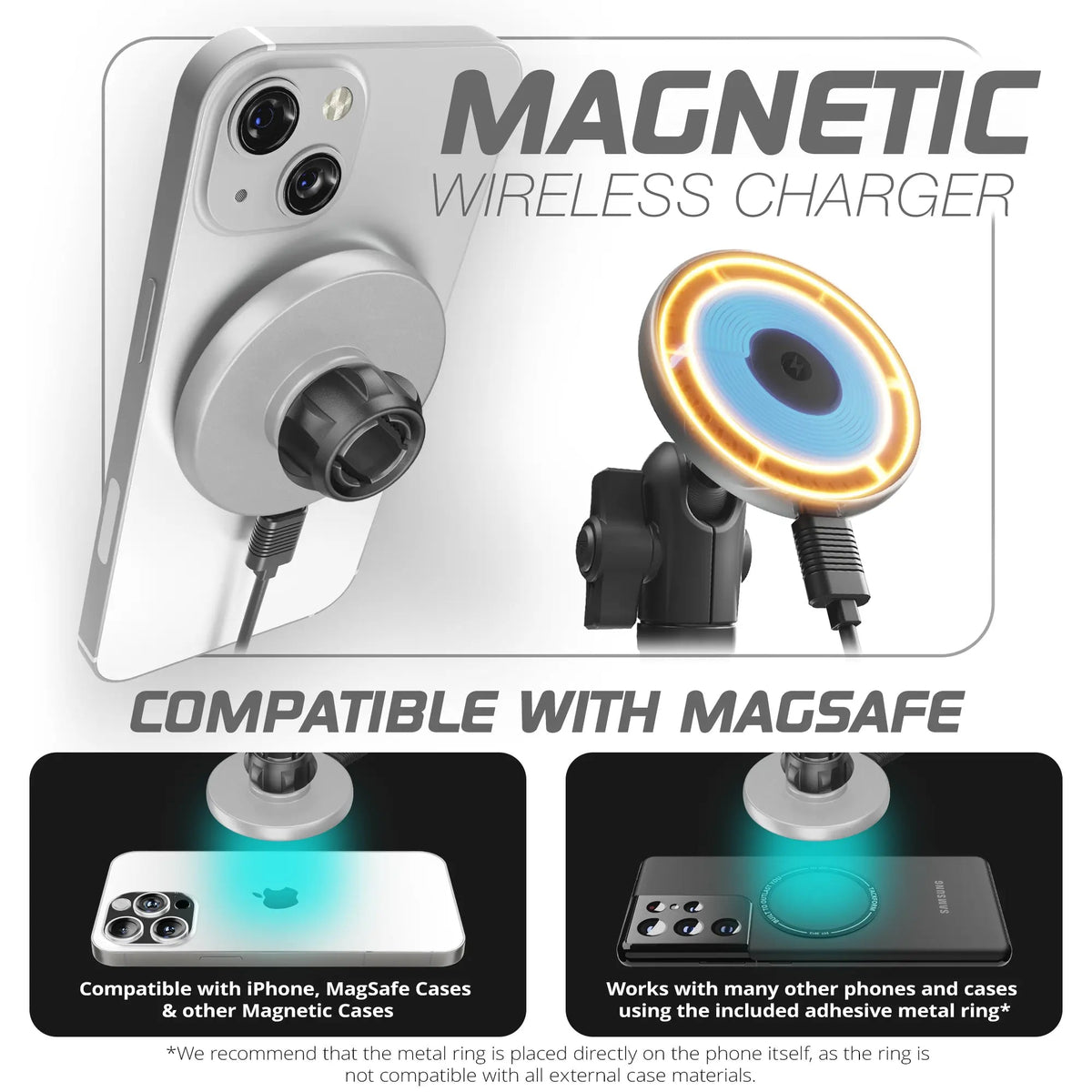 ‘15-‘20 Ford F-150, ‘17-‘22 Super Duty, ‘18-‘21 Expedition LINK™ Vent Mount Bracket With Qi2.2/MagSafe Charging and Cooling Phone Holder | Choose Your Arm Length | (See Compatibility Info For Year/Trim Details) - Xtrusion Overland