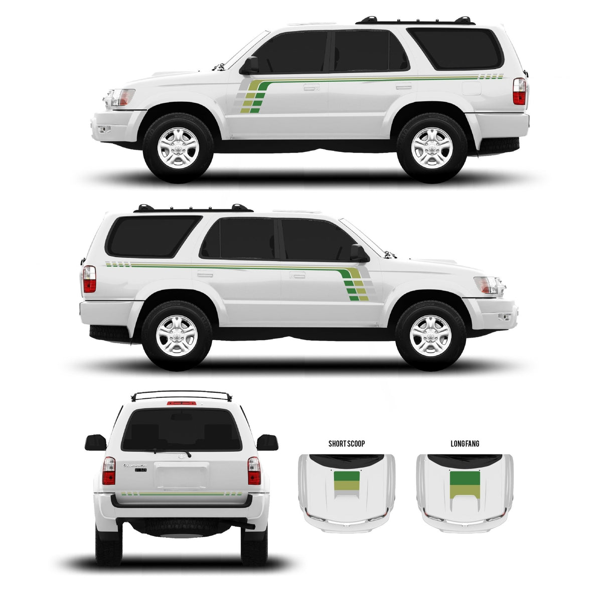 1996-2002 & 2003-2009 4Runner Checkered Stripe Kit - Xtrusion Overland