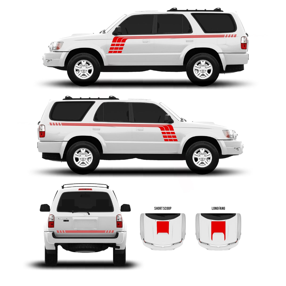 1996-2002 & 2003-2009 4Runner Checkered Stripe Kit - Xtrusion Overland