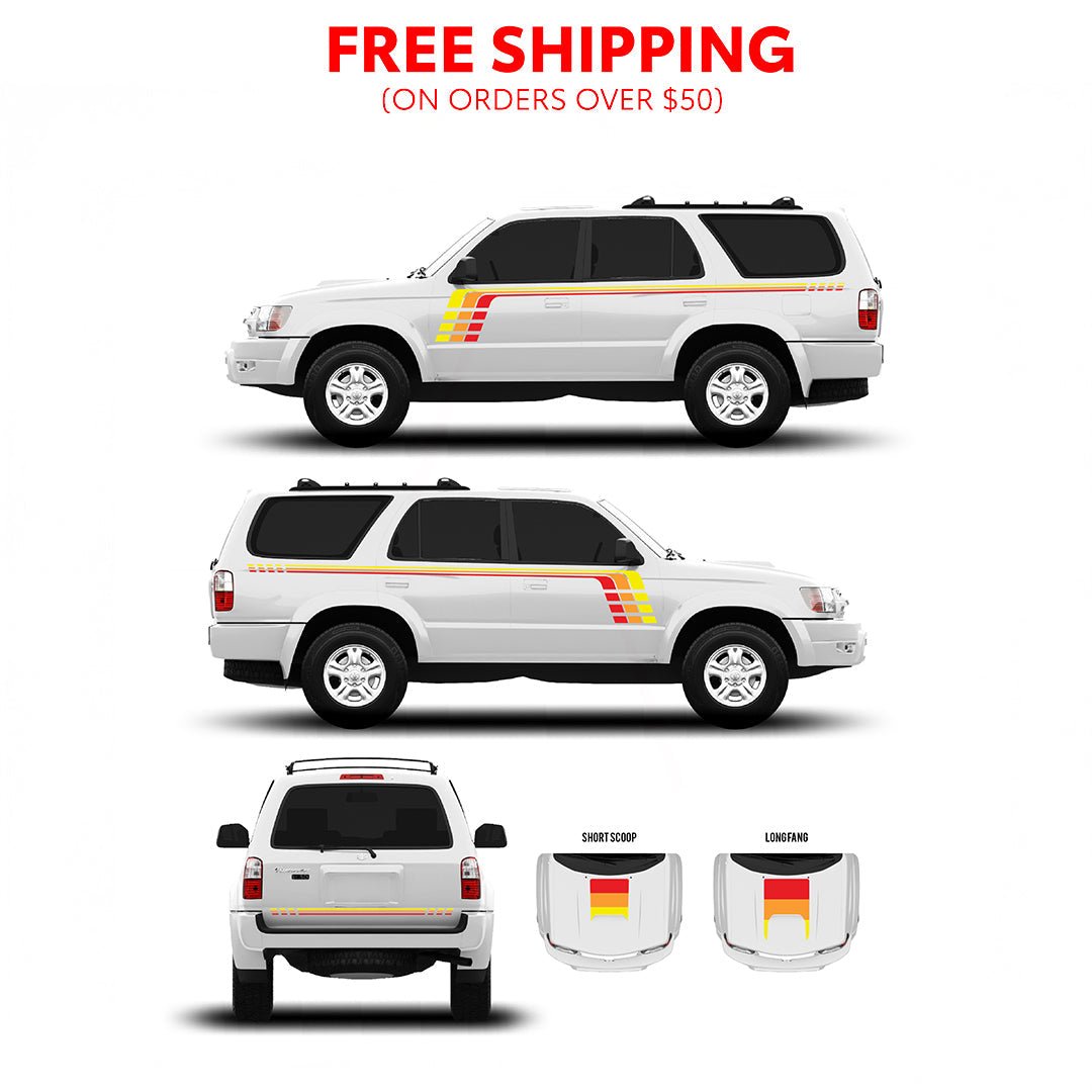 1996-2002 & 2003-2009 4Runner Checkered Stripe Kit - Xtrusion Overland