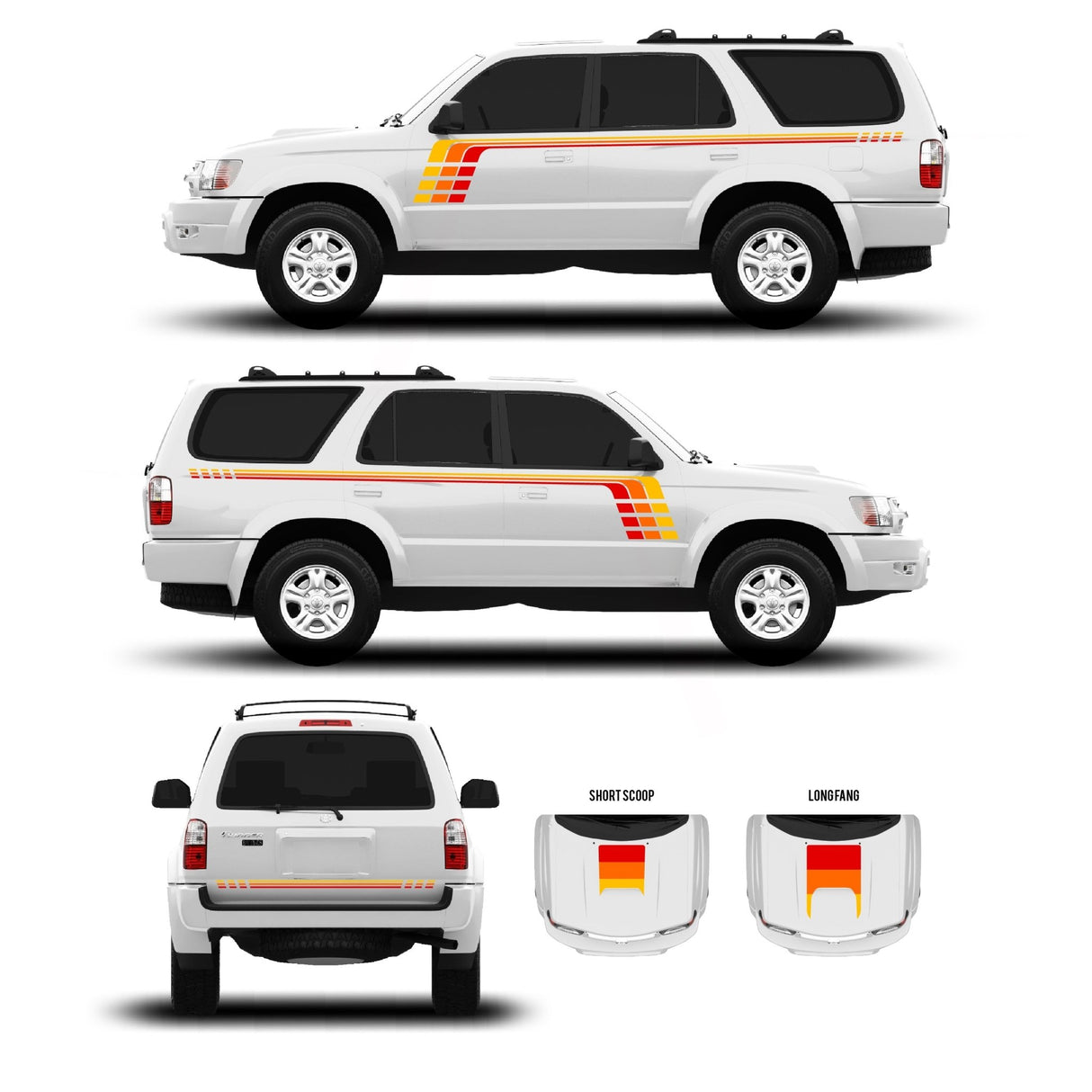 1996-2002 & 2003-2009 4Runner Checkered Stripe Kit - Xtrusion Overland