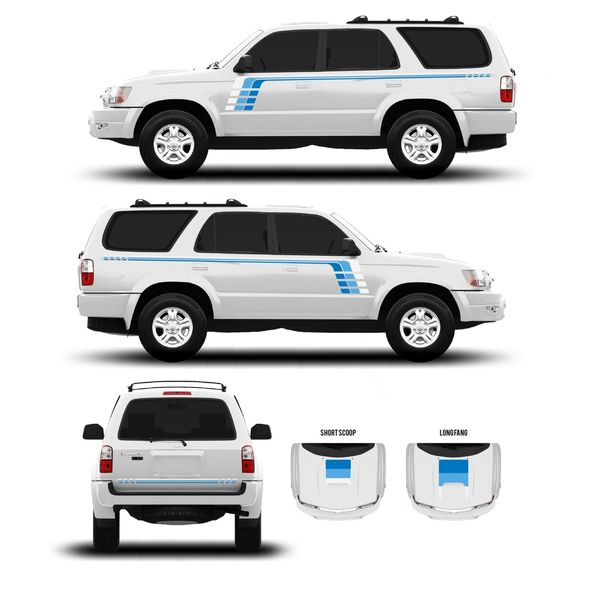 1996-2002 & 2003-2009 4Runner Checkered Stripe Kit - Xtrusion Overland