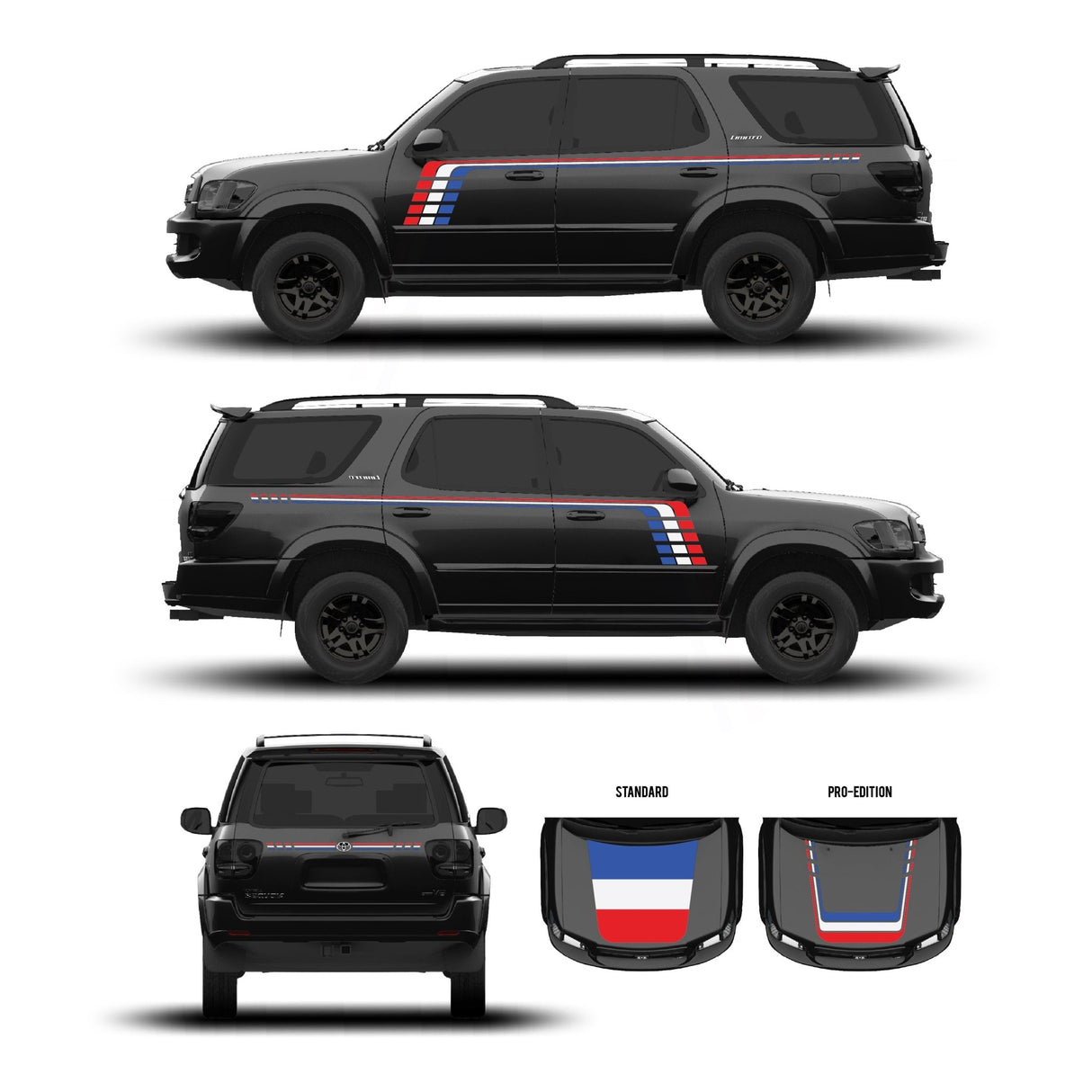 2001–07 Sequoia Checkered Stripe Kit - Xtrusion Overland