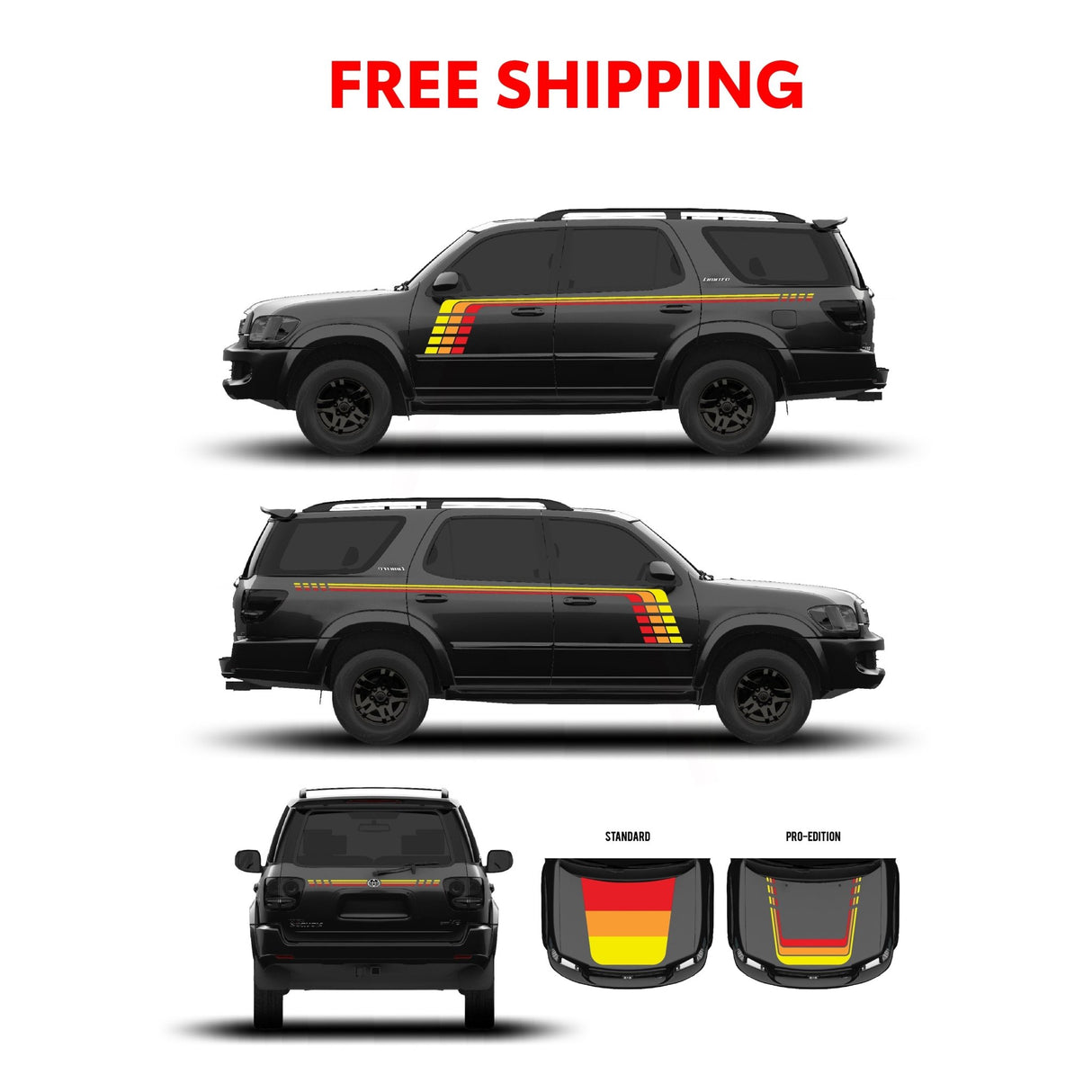 2001–07 Sequoia Checkered Stripe Kit - Xtrusion Overland