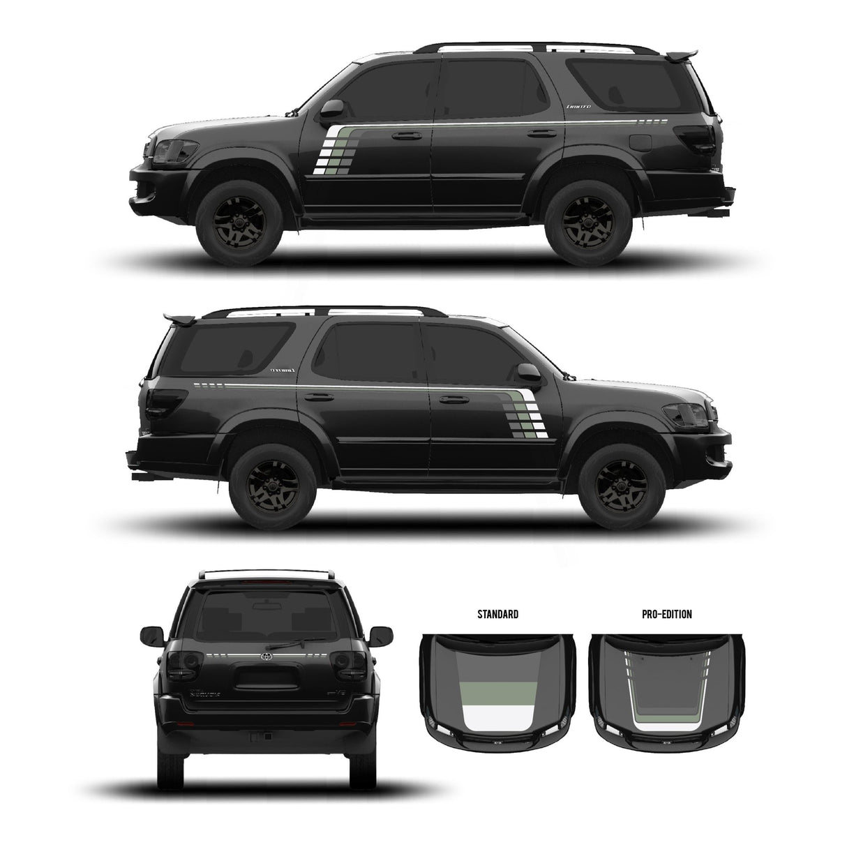 2001–07 Sequoia Checkered Stripe Kit - Xtrusion Overland