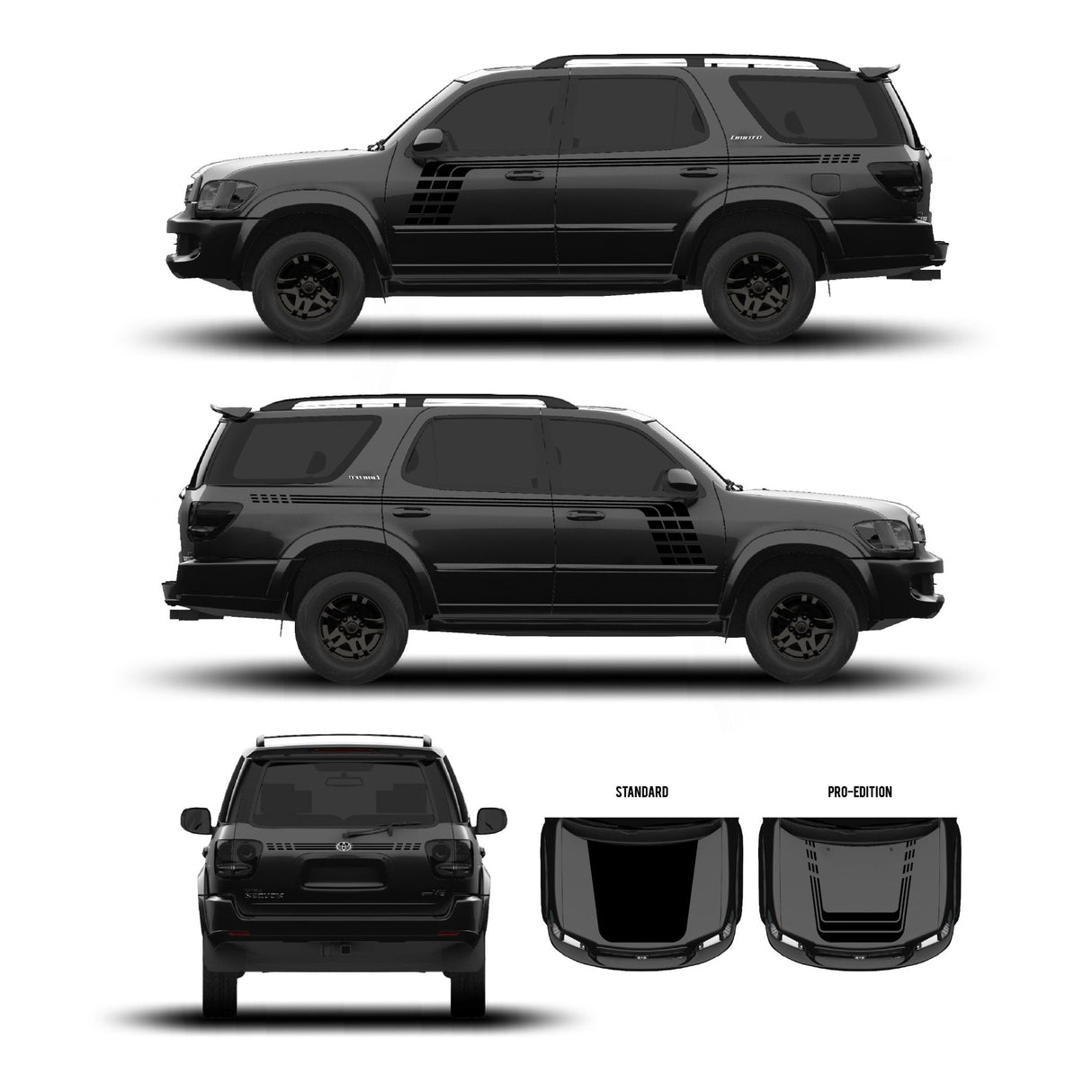 2001–07 Sequoia Checkered Stripe Kit - Xtrusion Overland