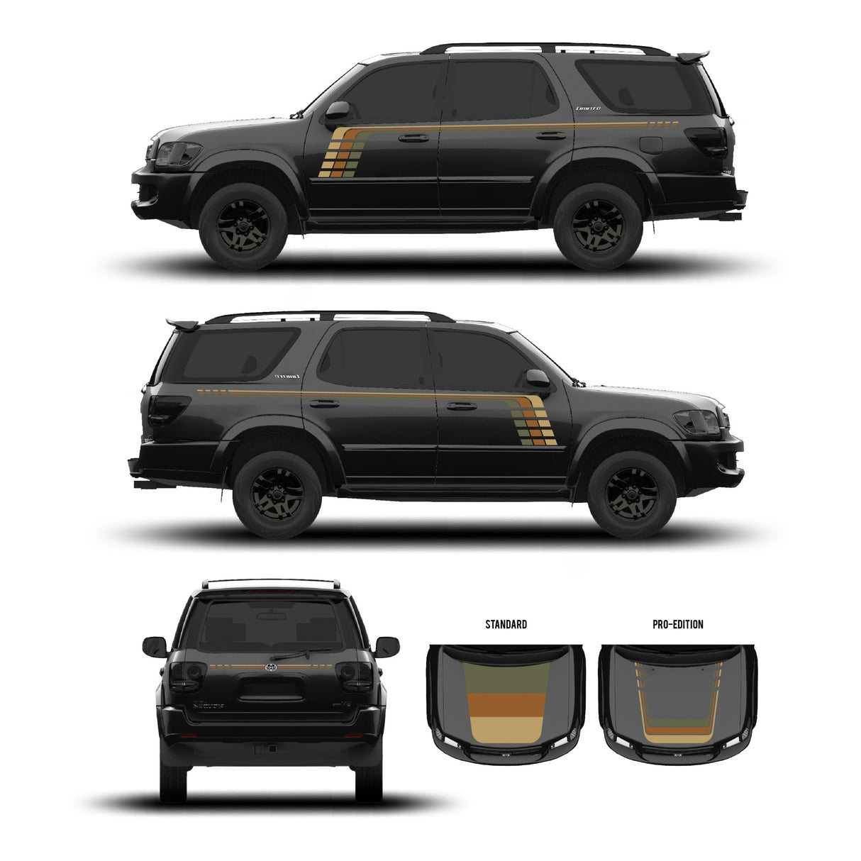 2001–07 Sequoia Checkered Stripe Kit - Xtrusion Overland