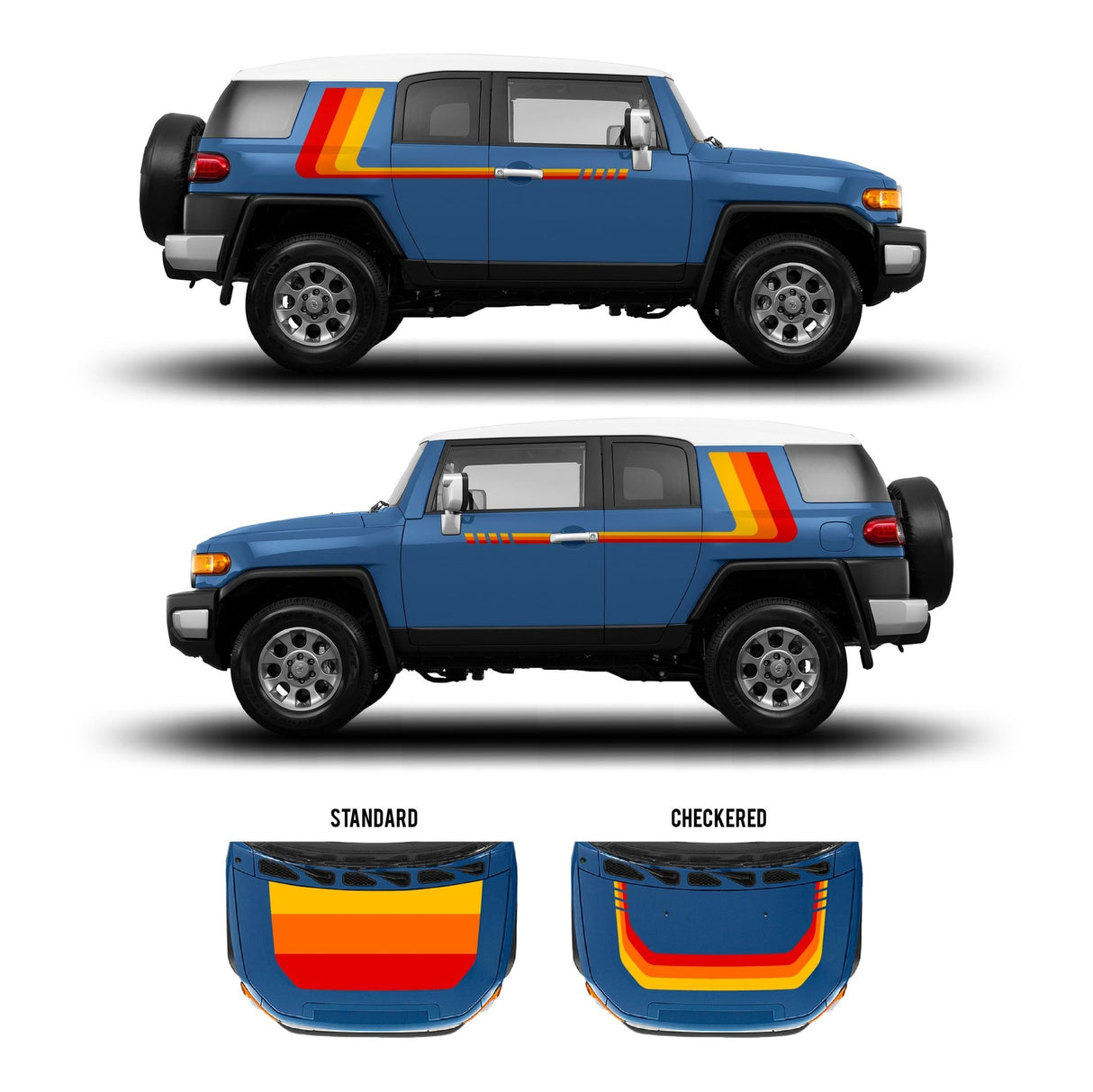 2007-14 FJ Cruiser Checkered Stripe Kit - Xtrusion Overland