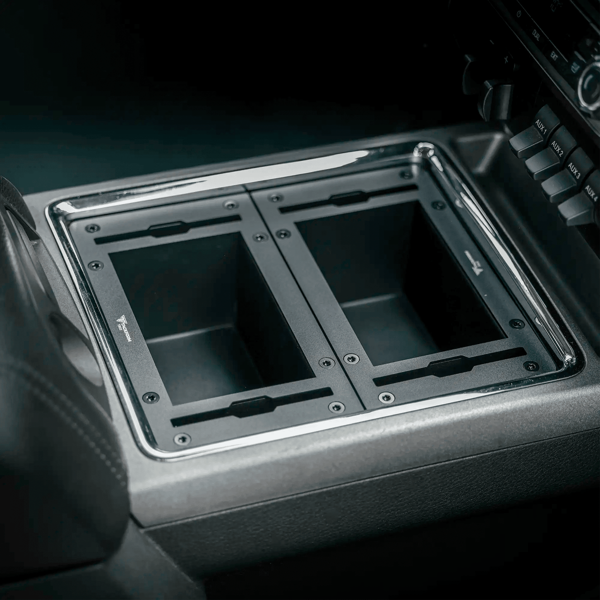 2011-2016 Ford Super Duty Tackform Slim Track Center Console Bracket with Composite Tablet Holder - Xtrusion Overland