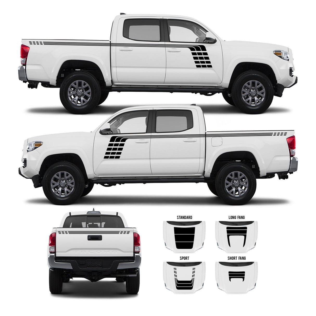 2016-2023 Tacoma Checkered Stripe Kit - Xtrusion Overland