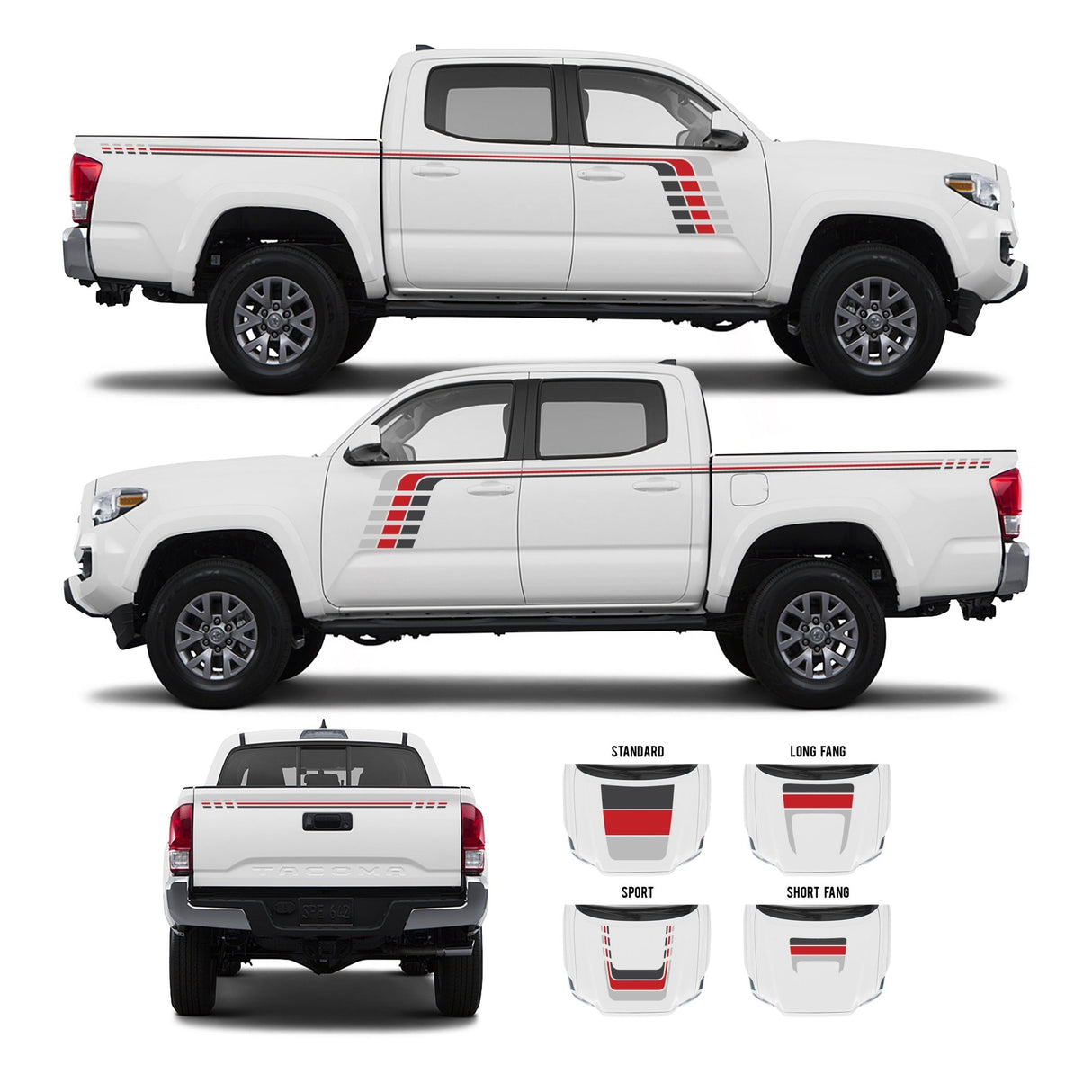 2016-2023 Tacoma Checkered Stripe Kit - Xtrusion Overland