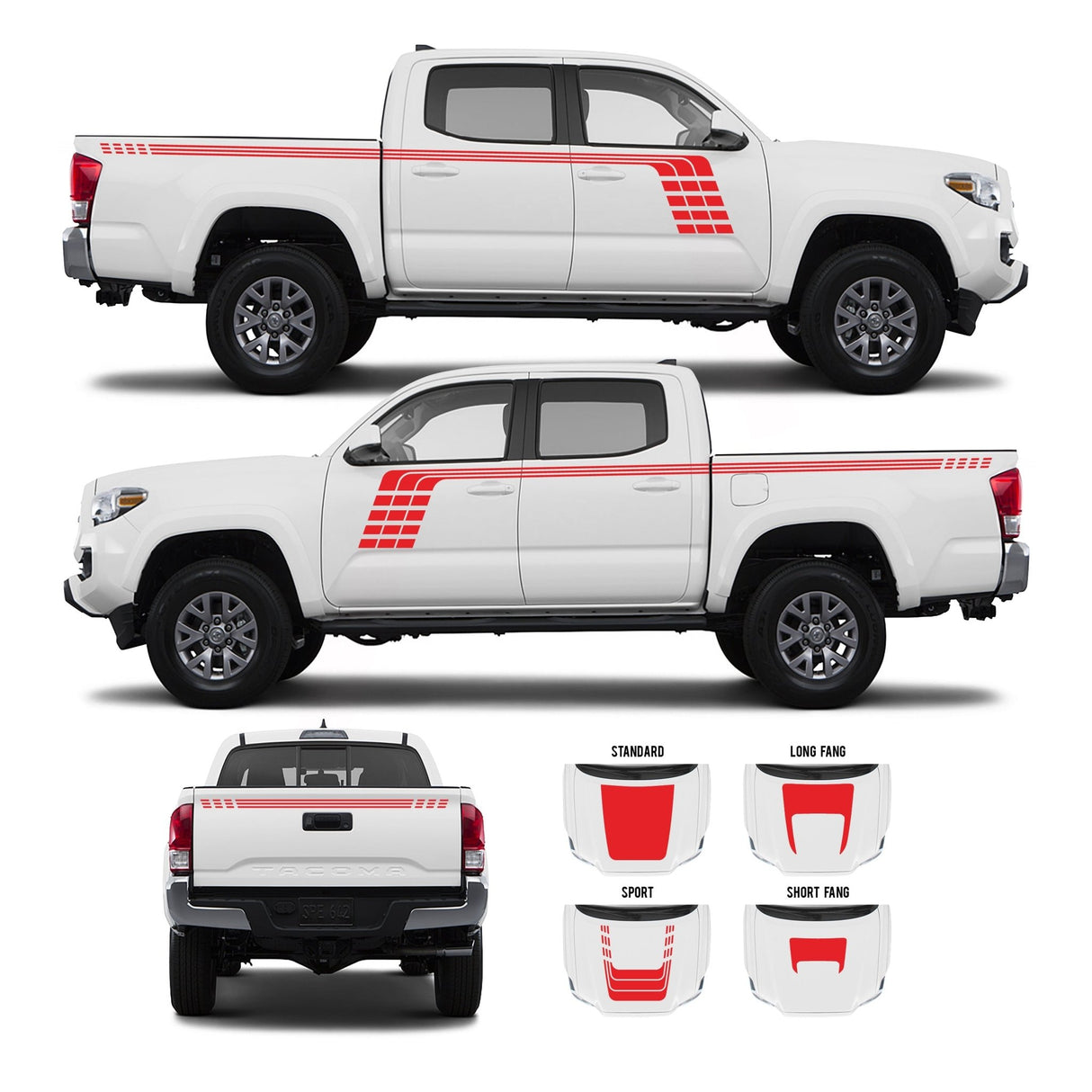 2016-2023 Tacoma Checkered Stripe Kit - Xtrusion Overland