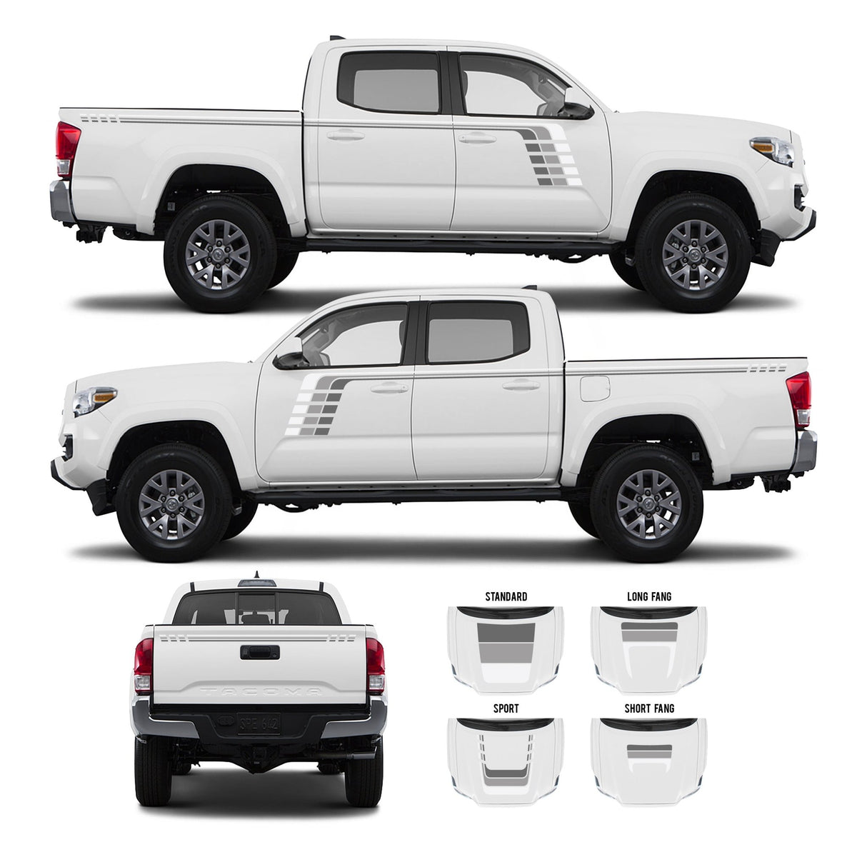 2016-2023 Tacoma Checkered Stripe Kit - Xtrusion Overland