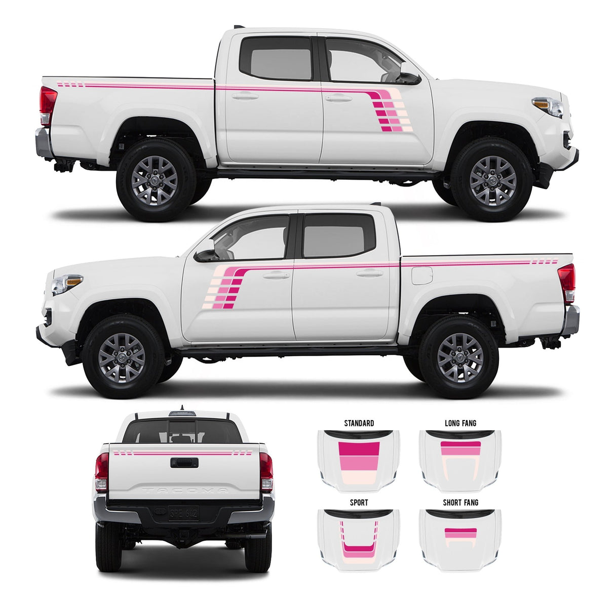 2016-2023 Tacoma Checkered Stripe Kit - Xtrusion Overland