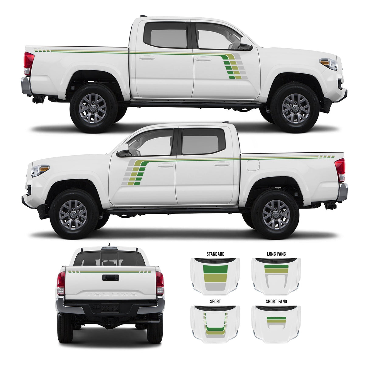 2016-2023 Tacoma Checkered Stripe Kit - Xtrusion Overland