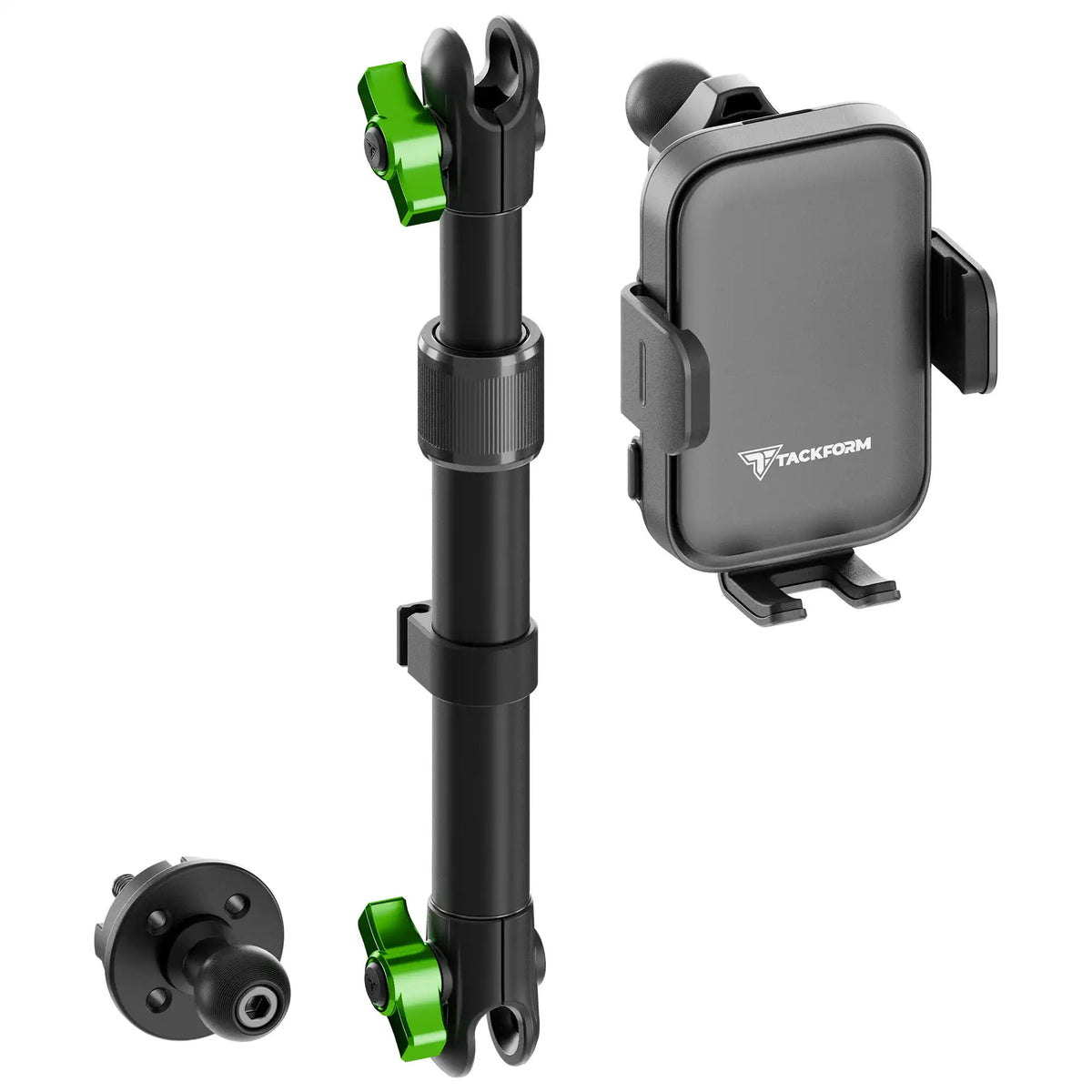 2018-2026 Jeep Wrangler JL/4xe & Gladiator JT LINK™ Console Screw Mount with Qi Wireless Charging Phone Holder & Customizable LED Accent Lighting | 9.5"- 13" Telescoping Arm - Xtrusion Overland