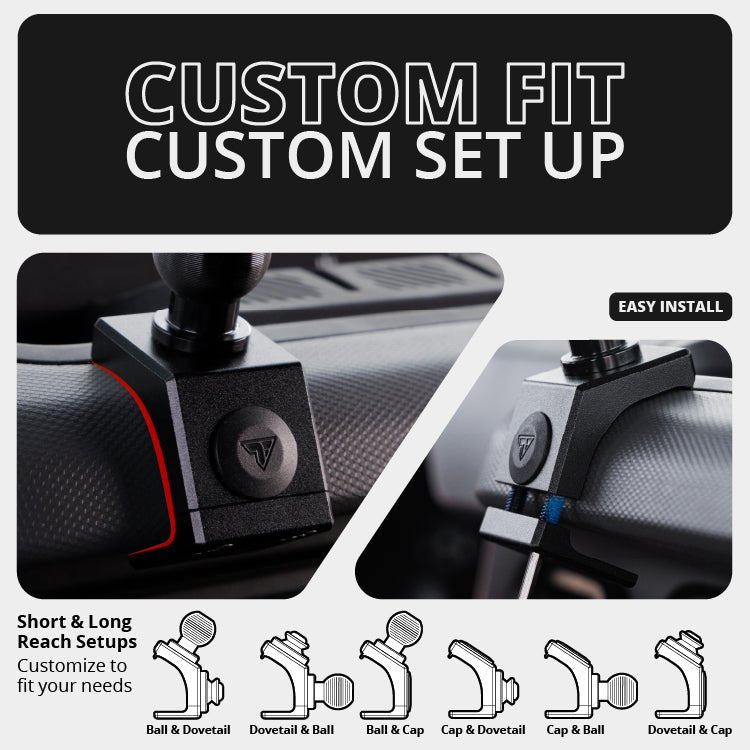 2021-2026 Ford Bronco LINK™ Magnetic Phone Mount With Top Dash Clip | 2" Arm | 6th Generation | (NOT FOR LEATHERETTE STITCHED DASH) - Xtrusion Overland