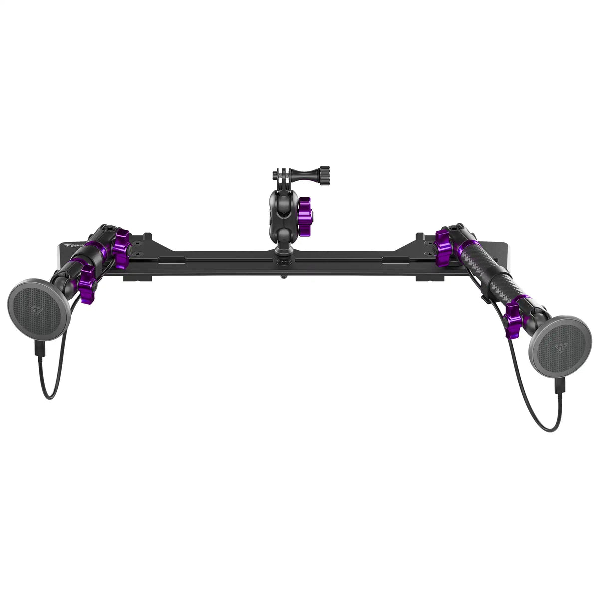 2021+ Ford Bronco & Bronco Raptor (Non-Sport) Tackform Slim Track Dash Bracket With Dual MagSafe Charging Phone Mounts & GoPro Mount - Xtrusion Overland