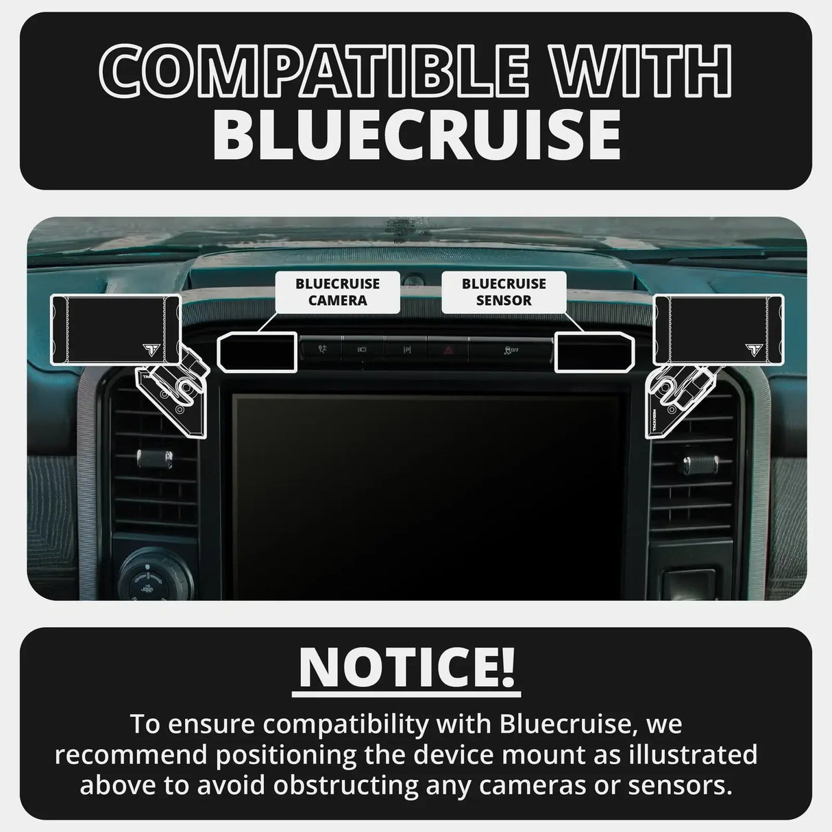 2021+ Ford F-150/Raptor & 2023+ Super Duty LINK™ Vent Mount Bracket With Magnetic Phone Holder | Choose Your Arm Length - Xtrusion Overland