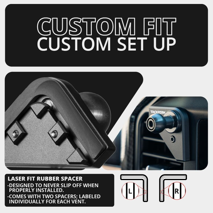 2021+ Ford F-150/Raptor & 2023+ Super Duty LINK™ Vent Mount Bracket With Magnetic Phone Holder | Choose Your Arm Length - Xtrusion Overland