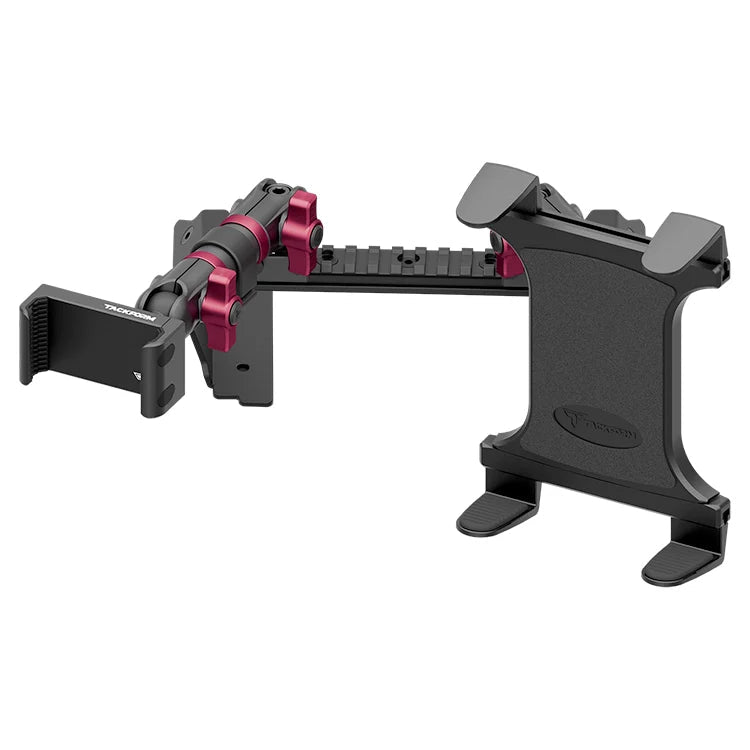 2022 Ford Super Duty (Compatible With 12” Screen ONLY) Tackform Assault Track Picatinny Dash Bracket With 20LITE Phone & Tablet Mounts - Xtrusion Overland