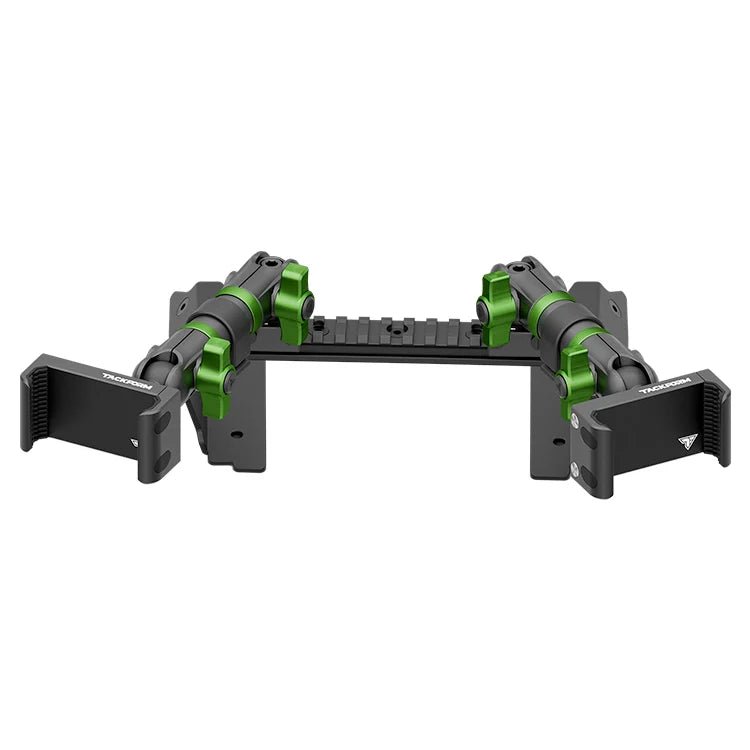 2022 Ford Super Duty (Compatible With 12” Screen ONLY) Tackform Assault Track Picatinny Dash Bracket With Dual 20LITE Phone Mounts - Xtrusion Overland
