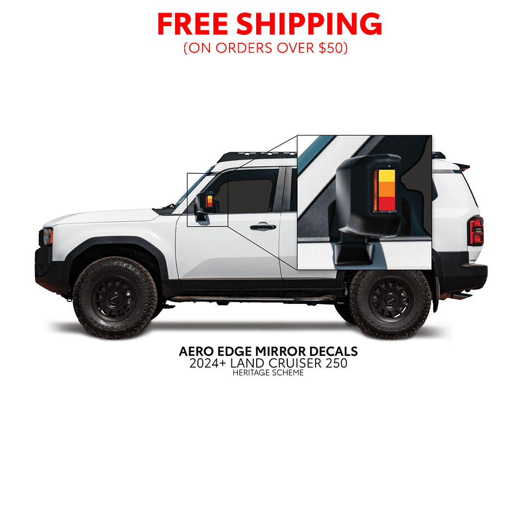 2024+ Land Cruiser 250 Aero Edge Mirror Decals - Xtrusion Overland