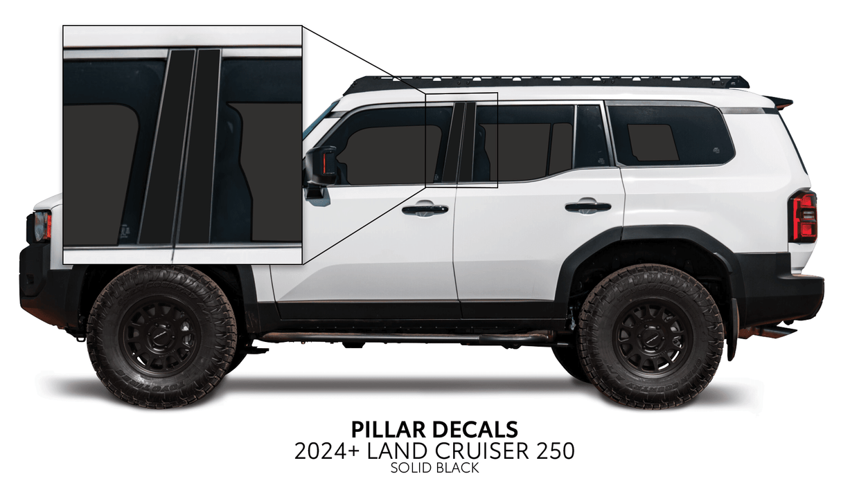 2024+ Land Cruiser 250 Door Pillar Decals - Xtrusion Overland