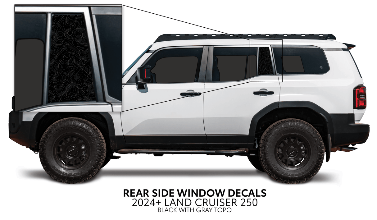 2024+ Land Cruiser 250 Rear Side Window Decal - Xtrusion Overland