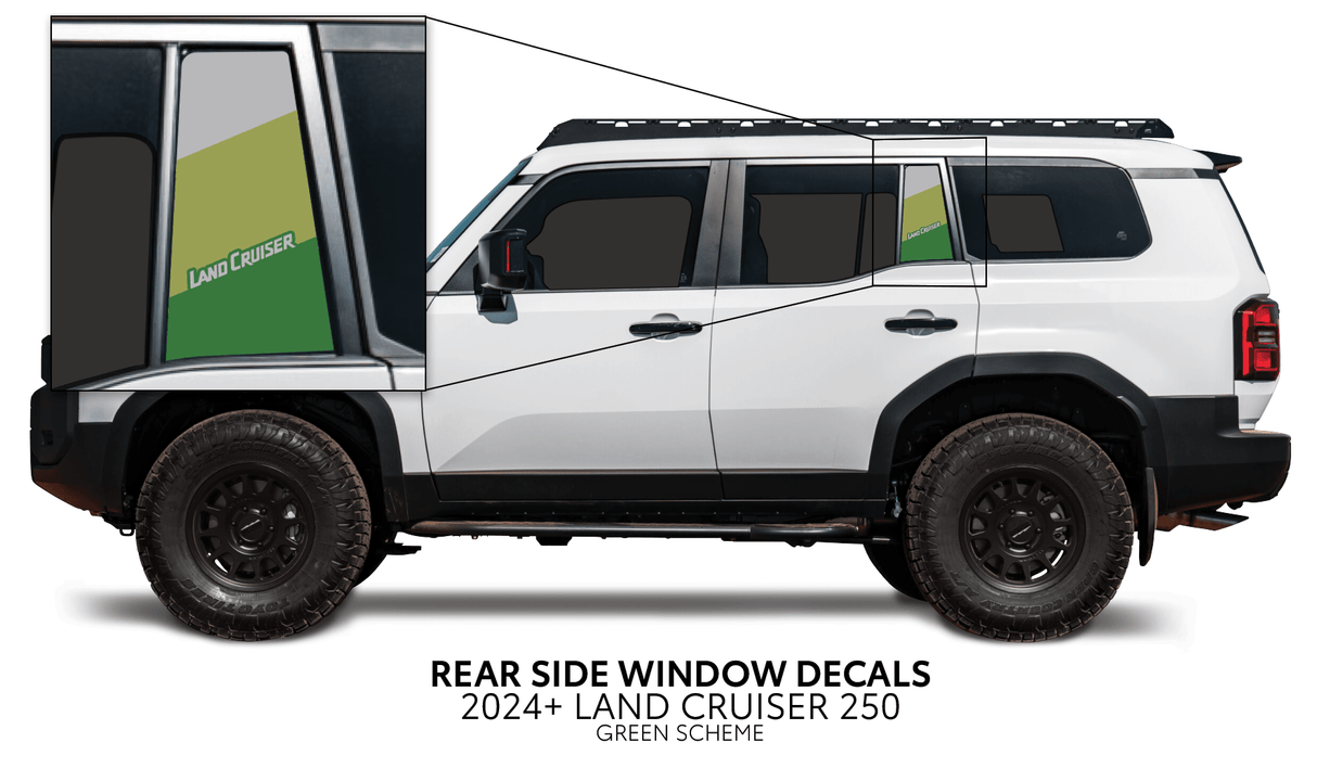 2024+ Land Cruiser 250 Rear Side Window Decal - Xtrusion Overland