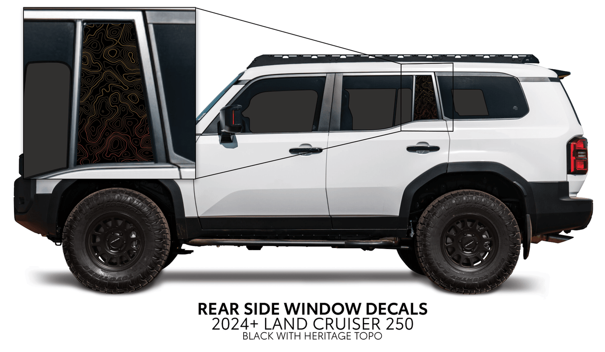 2024+ Land Cruiser 250 Rear Side Window Decal - Xtrusion Overland
