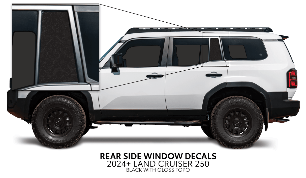 2024+ Land Cruiser 250 Rear Side Window Decal - Xtrusion Overland