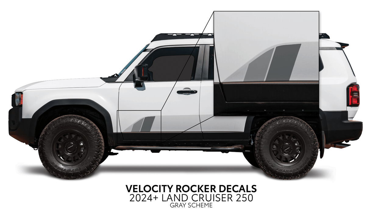 2024+ Land Cruiser 250 Velocity Lower Rocker Decals - Xtrusion Overland
