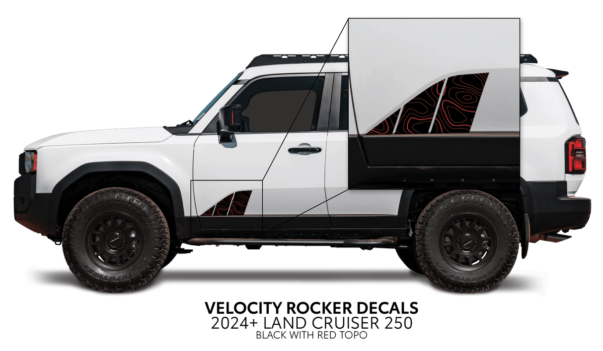 2024+ Land Cruiser 250 Velocity Lower Rocker Decals - Xtrusion Overland