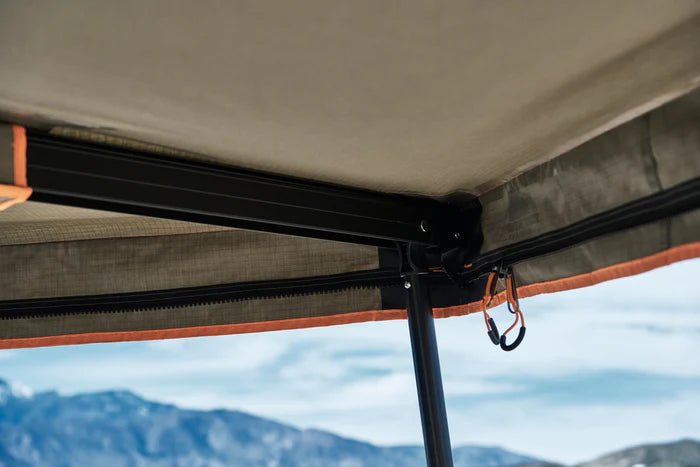 270 DEGREE AWNING, COMPACT, DRIVER SIDE, C-CHANNEL ALUMINUM, OLIVE, BY TUFF STUFF OVERLAND - Xtrusion Overland