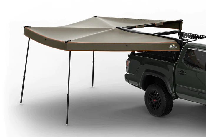 270 DEGREE AWNING, COMPACT, PASSENGER SIDE, C-CHANNEL ALUMINUM, OLIVE, BY TUFF STUFF OVERLAND - Xtrusion Overland