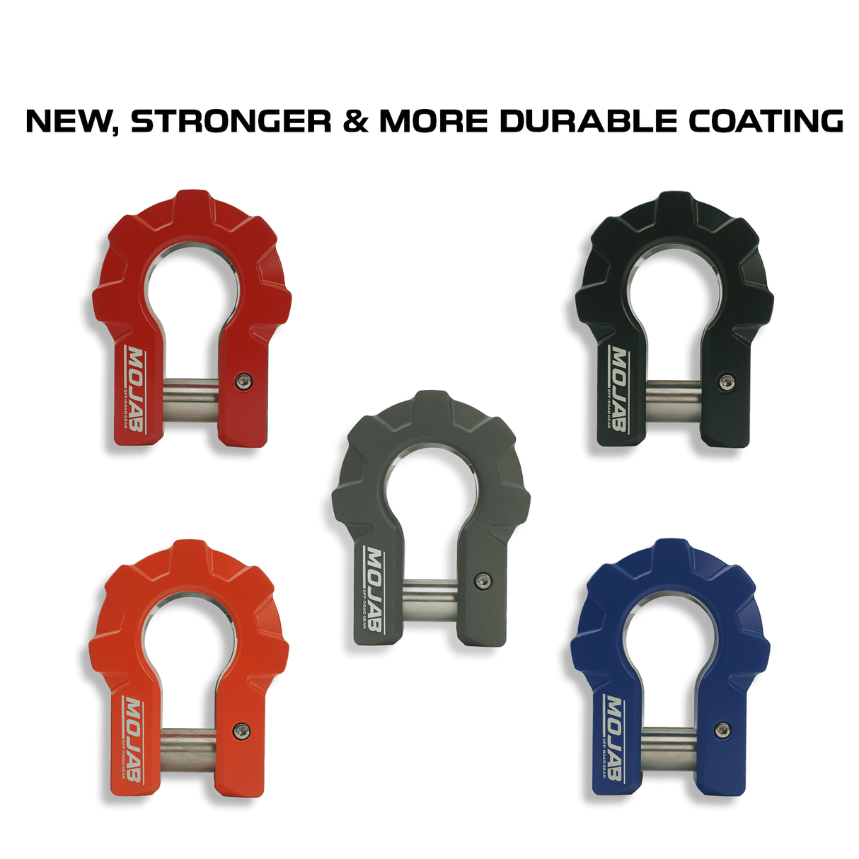 3/4'' Extreme duty Aluminum D-Shackle set (9T)-Ceramic coated (LIFETIME WARRANTY*)-Red,Orange and American flagShackles are scheduled for delivery during the week commencing July 6th - Xtrusion Overland