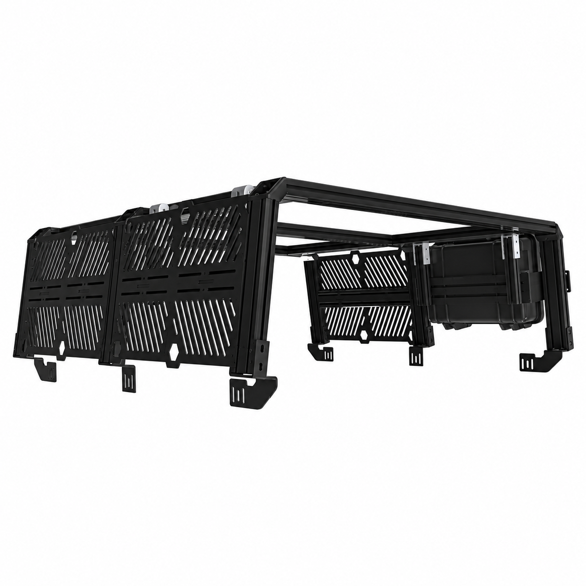 Render for XTR3 with recessed case mount bracket attached with case mounted to it