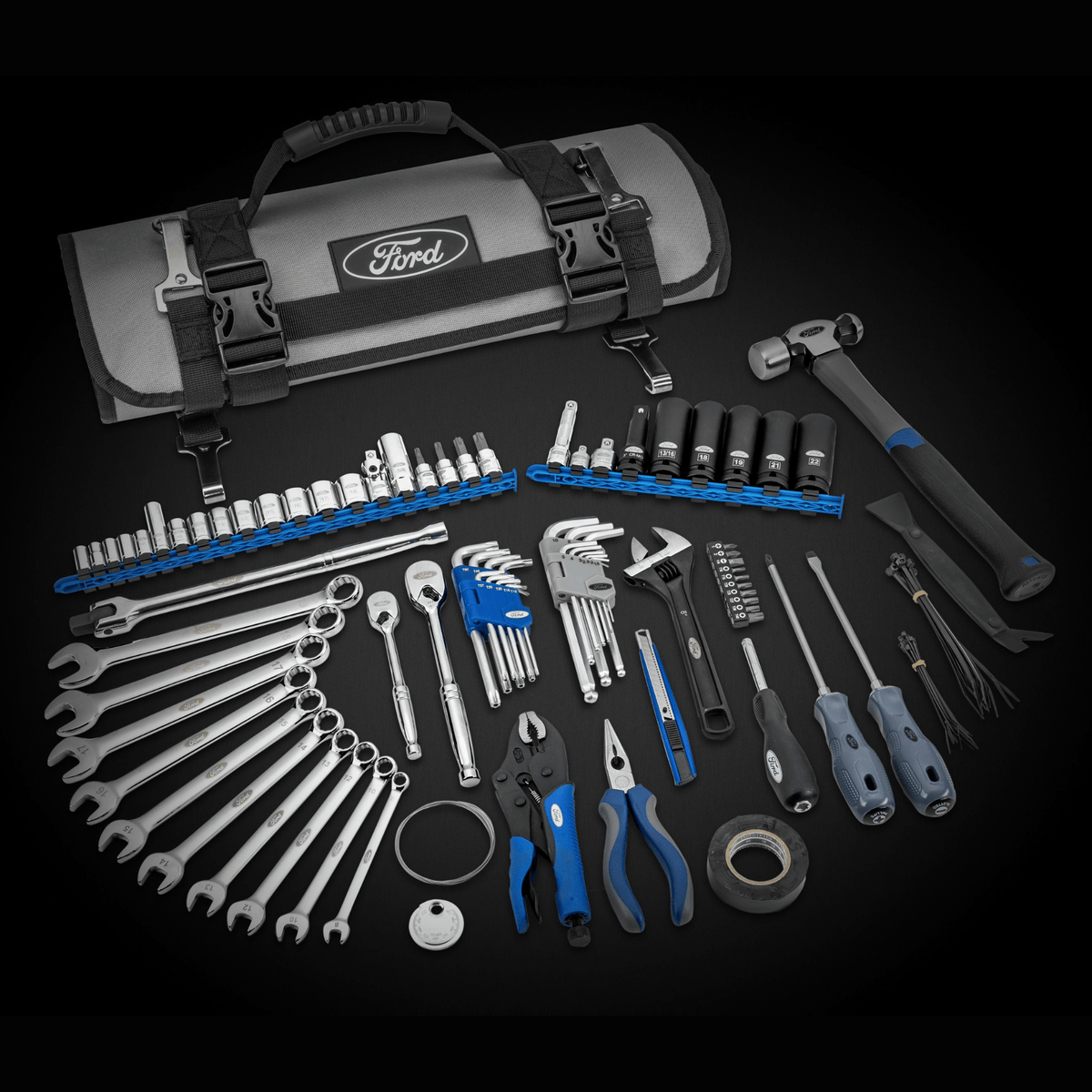 86-Piece Ford Branded Tool Roll Kit - Xtrusion Overland