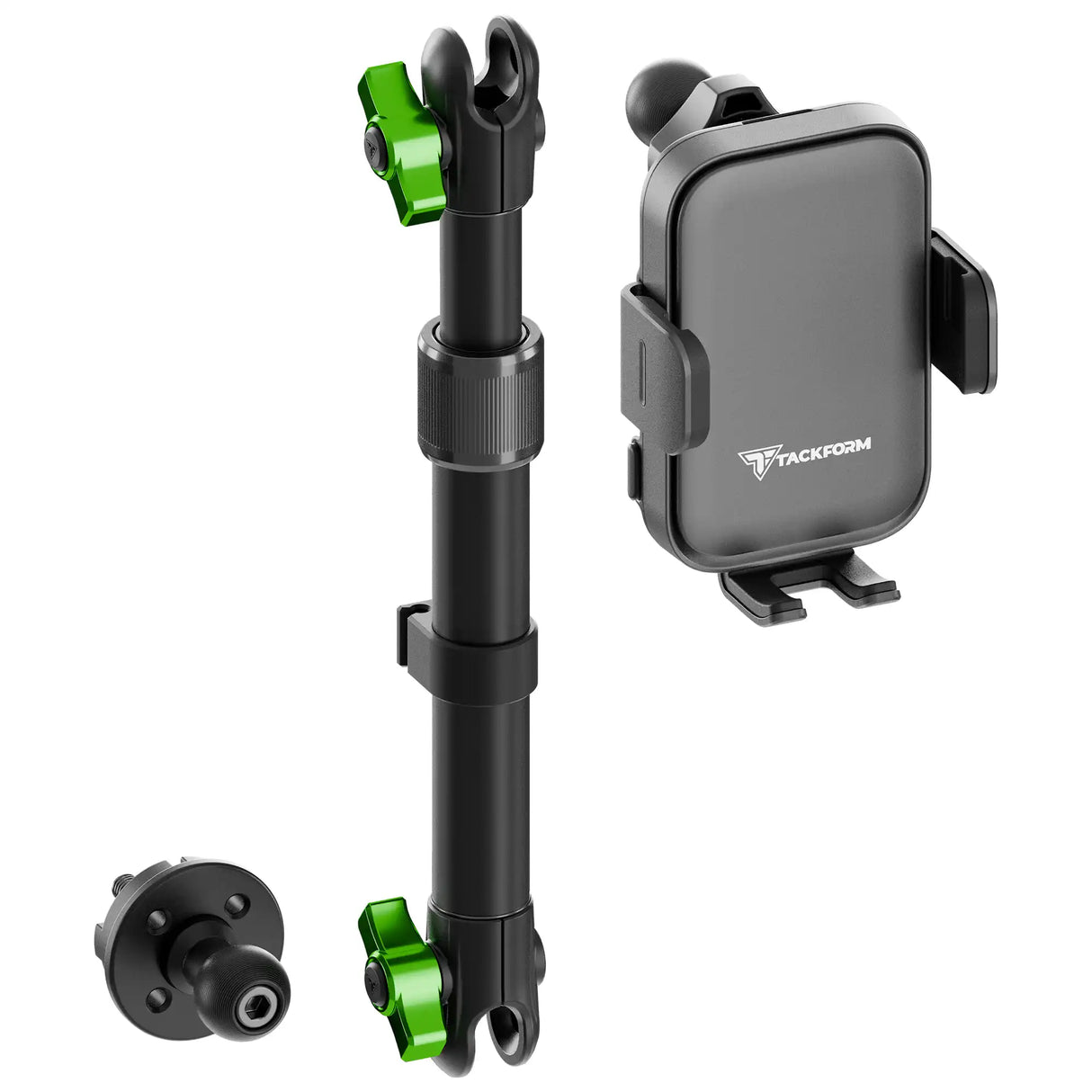 2018-2026 Jeep Wrangler JL/4xe & Gladiator JT LINK™ Console Screw Mount with Qi Wireless Charging Phone Holder & Customizable LED Accent Lighting | 9.5"- 13" Telescoping Arm