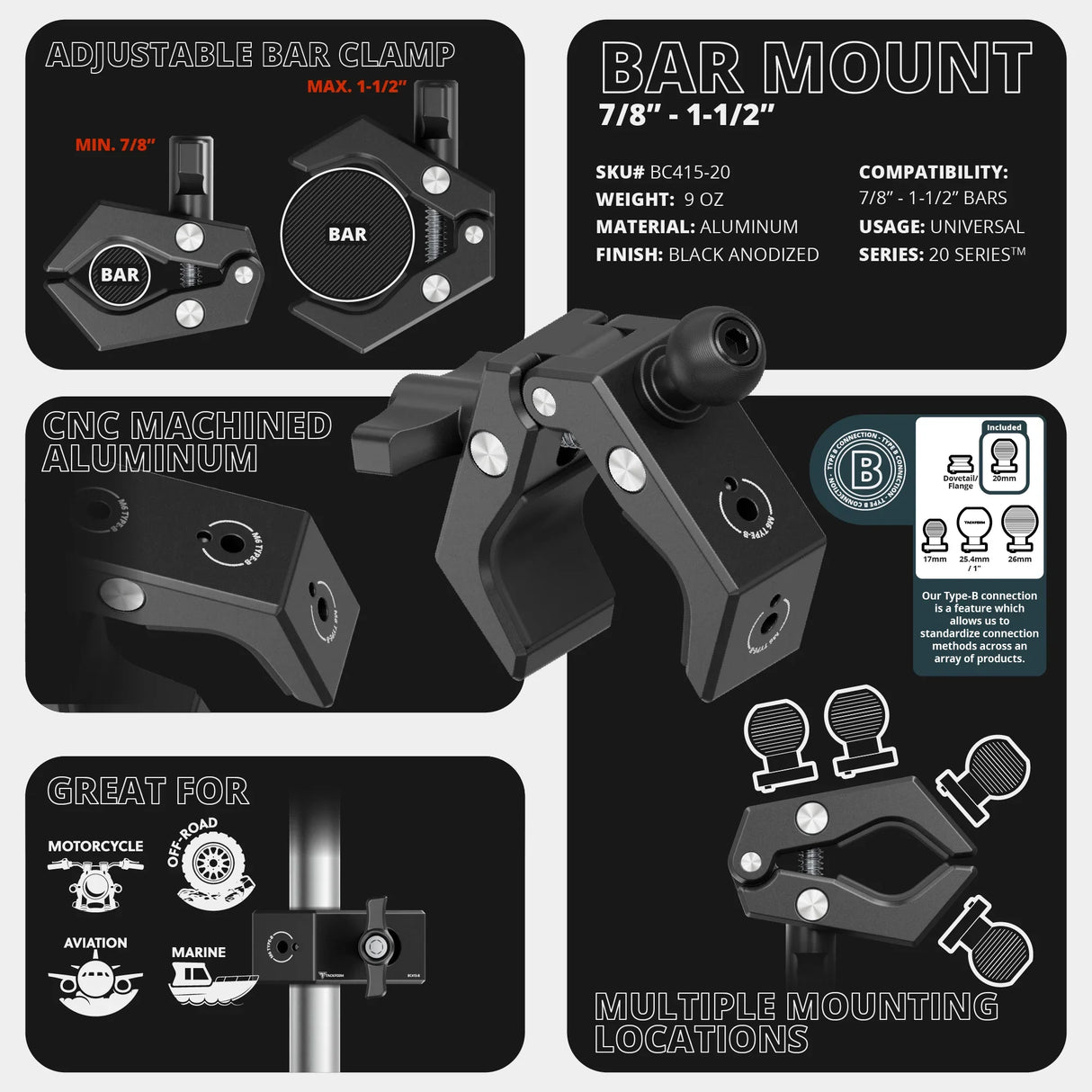 2024+ Toyota Tacoma & 2025+ Toyota 4Runner Passenger Side Grab Handle Mount with CB Radio Microphone Holder Holder