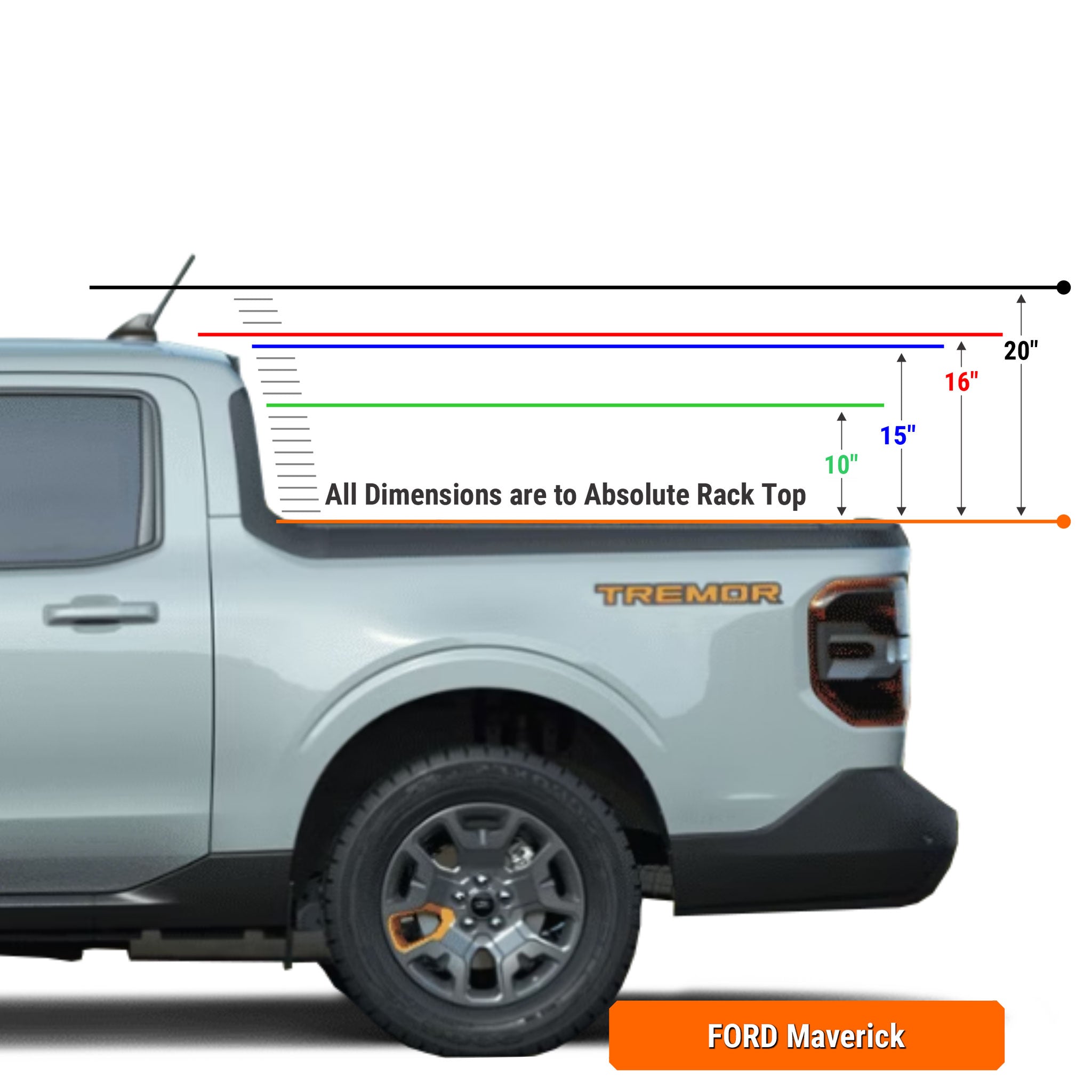 Ford Maverick Bed Rack Height Chart
