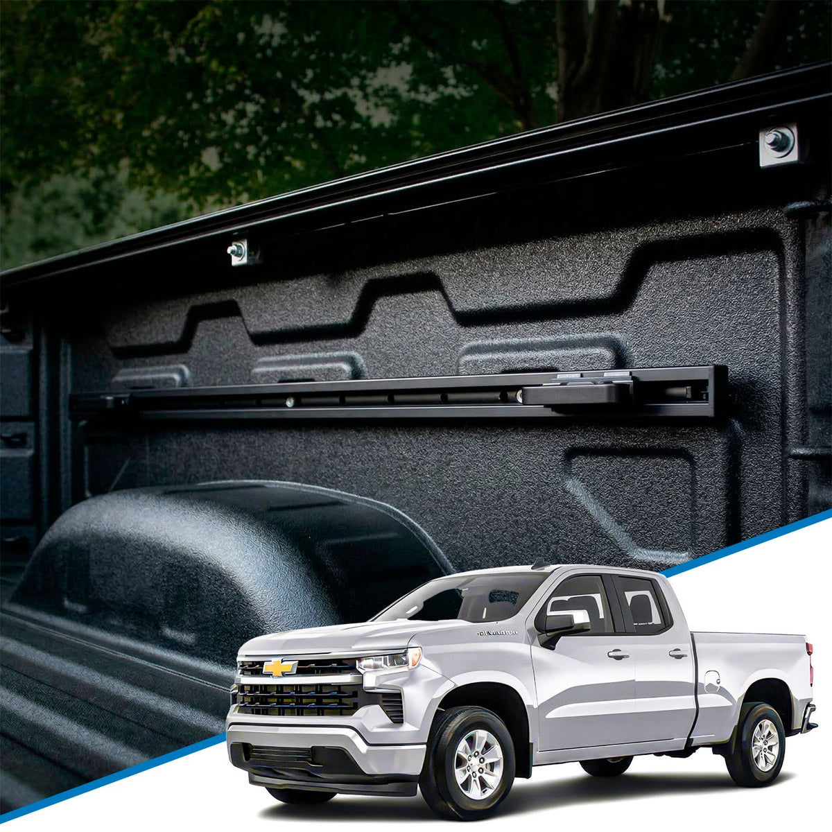 Integral Rails (Compact) - Bedside Rail System - Chevrolet Silverado & GMC Sierra 1500 (2019+)
