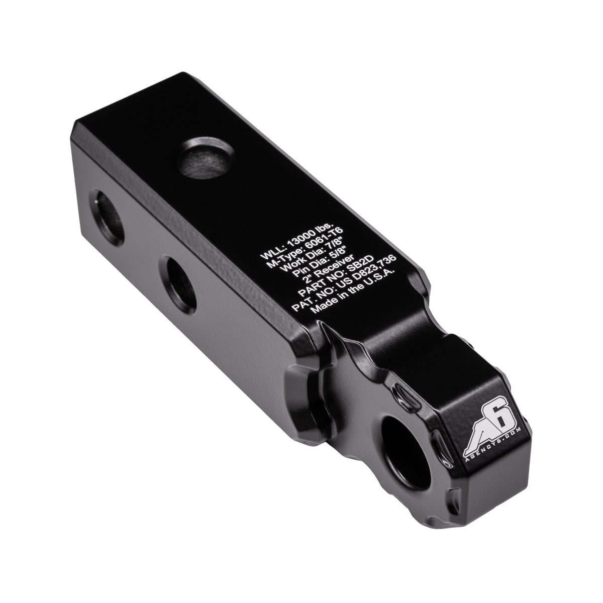 Agency 6 Recovery Hitch Shackle Block - 2" Receiver - Xtrusion Overland