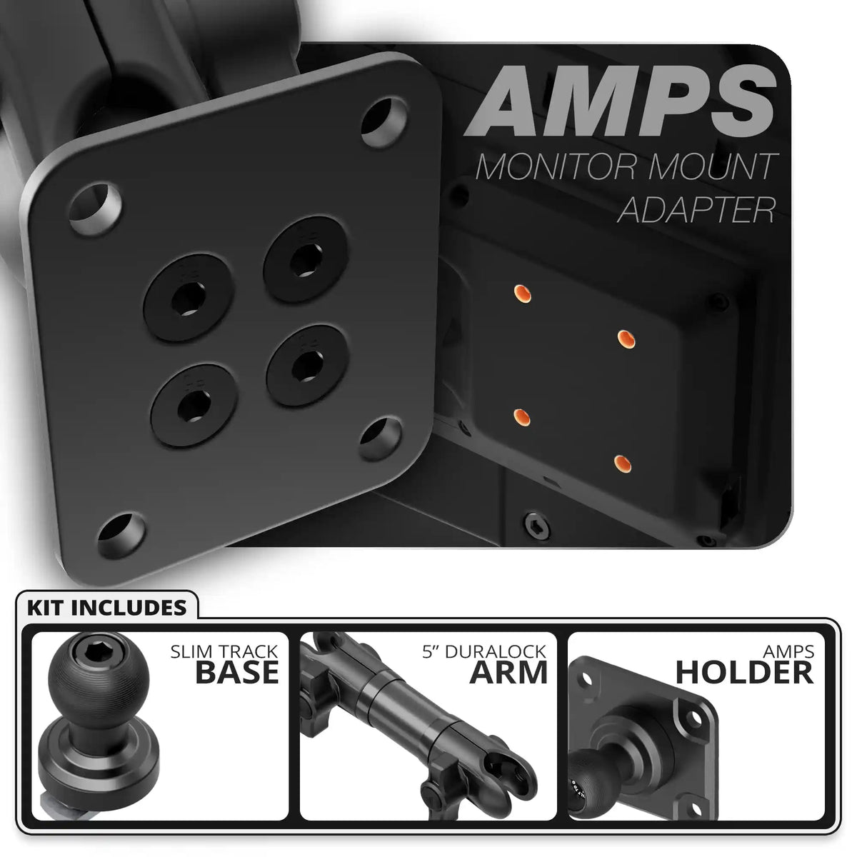 AMPS | Slim Track Base | 5" DuraLock Arm - Xtrusion Overland